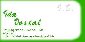 ida dostal business card